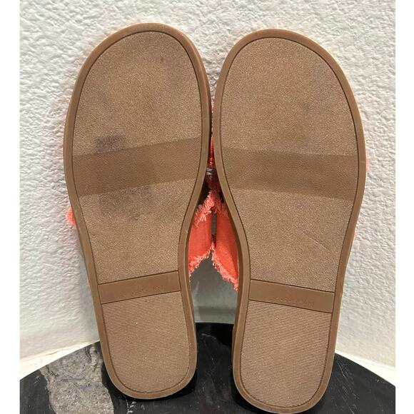 CASLON New $60 Paxton Canvas Slide Sandals in Melon or Coral Size 9M - Picture 8 of 9